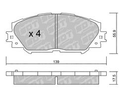 Pastillas de freno SDT FDHP 1050 2111900