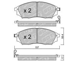 Pastillas de freno SDT FDHP 1050 2115200