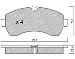 Pastillas de freno SDT FDHP 1050 2122200