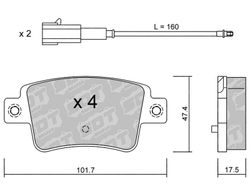 Pastillas de freno SDT FDHP 1050 2123401