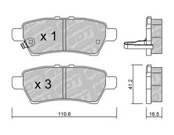 Pastillas de freno SDT FDHP 1050 2126000