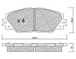 Pastillas de freno SDT FDHP 1050 2126300