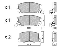 Pastillas de freno SDT FDHP 1050 2126400