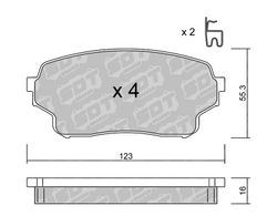 Pastillas de freno SDT FDHP 1050 2126900