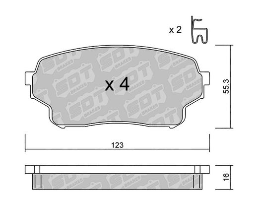 Pastillas de freno SDT FDHP 1050 2126900
