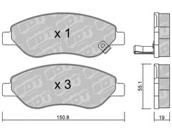 Pastillas de freno SDT FDHP 1050 2128200