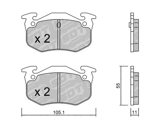 Pastillas de freno SDT FDHP 1050 2135502