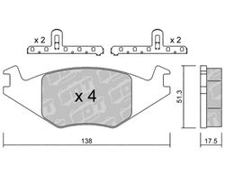 Pastillas de freno SDT FDHP 1050 2139000