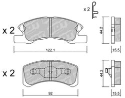 Pastillas de freno SDT FDHP 1050 2139800