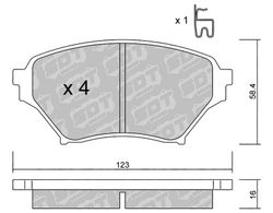 Pastillas de freno SDT FDHP 1050 2140000