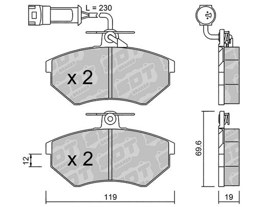 Pastillas de freno SDT FDHP 1050 2140901