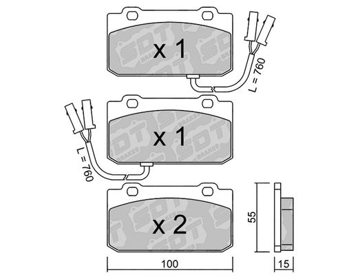 Pastillas de freno SDT FDHP 1050 2141201