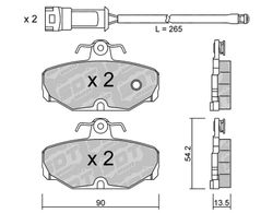 Pastillas de freno SDT FDHP 1050 2141800