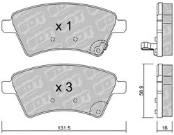 Pastillas de freno SDT FDHP 1050 2145600