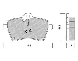 Pastillas de freno SDT FDHP 1050 2146900