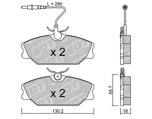 Pastillas de freno SDT FDHP 1050 2148700