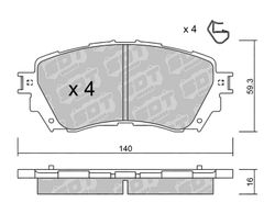 Pastillas de freno SDT FDHP 1050 2149100