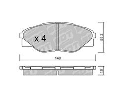 Pastillas de freno SDT FDHP 1050 2152900