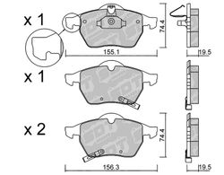 Pastillas de freno SDT FDHP 1050 2153101