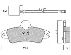 Pastillas de freno SDT FDHP 1050 2155101