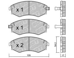 Pastillas de freno SDT FDHP 1050 2156001