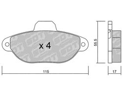 Pastillas de freno SDT FDHP 1050 2158401
