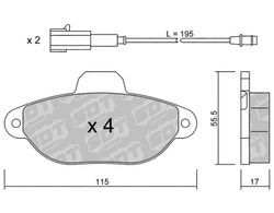 Pastillas de freno SDT FDHP 1050 2158402
