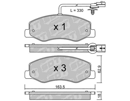 Pastillas de freno SDT FDHP 1050 2161300