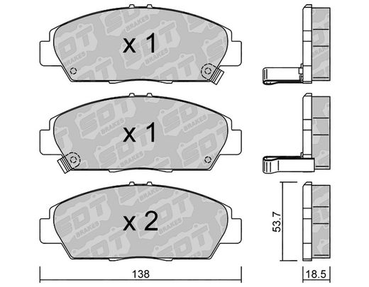 Pastillas de freno SDT FDHP 1050 2167000