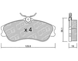 Pastillas de freno SDT FDHP 1050 2171001