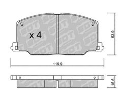 Pastillas de freno SDT FDHP 1050 2174100