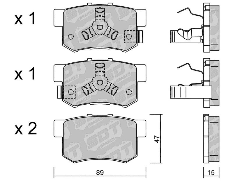 Pastillas de freno SDT FDHP 1050 2179201