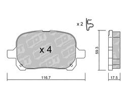 Pastillas de freno SDT FDHP 1050 2186100