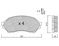 Pastillas de freno SDT FDHP 1050 2186600