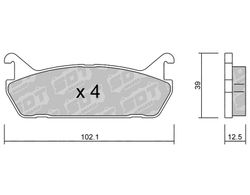Pastillas de freno SDT FDHP 1050 2187300