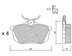 Pastillas de freno SDT FDHP 1050 2188200