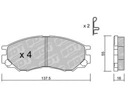 Pastillas de freno SDT FDHP 1050 2188400
