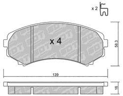 Pastillas de freno SDT FDHP 1050 2188500