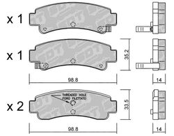 Pastillas de freno SDT FDHP 1050 2189900