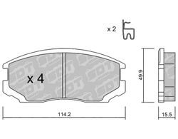 Pastillas de freno SDT FDHP 1050 2198900