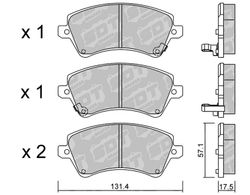Pastillas de freno SDT FDHP 1050 2199300