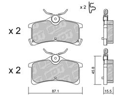 Pastillas de freno SDT FDHP 1050 2199600
