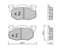 Pastillas de freno SDT RR1080 2538301RR