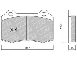 Pastillas de freno SDT RR1080 2590500RR