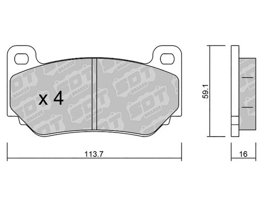 SDT RR1080 pastilhas de freio 2591900RR