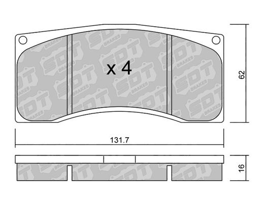 SDT RR1080 pastilhas de freio 2593100RR