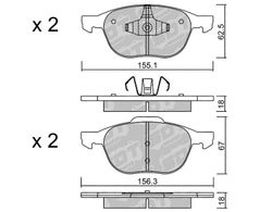 Pastillas de freno SDT RT1066 2505900RT