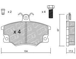 Pastillas de freno SDT RT1066 2532001RT