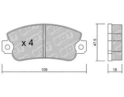 Pastillas de freno SDT RT1066 2534800RT