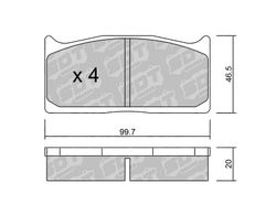 Pastillas de freno SDT RT1066 2590600RT